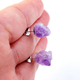 Amethyst Irregular Earrings Natural Stone – Special Occasion Gifts — 2