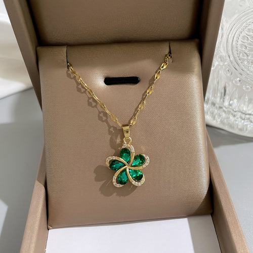 Antique Floral Titanium Steel Necklace – Jewelry Gift Ideas — 1