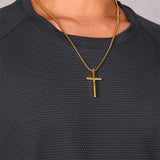 Smooth Simple Titanium Cross Pendant Male – Jewelry Gift Ideas — 6