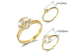 Women's Sterling Silver Gold-plated Topaz Set Ring – Gifts for Her — 4