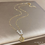 Women's All-match Stitching Love Pearl Necklace – Jewelry Gift Ideas — 9