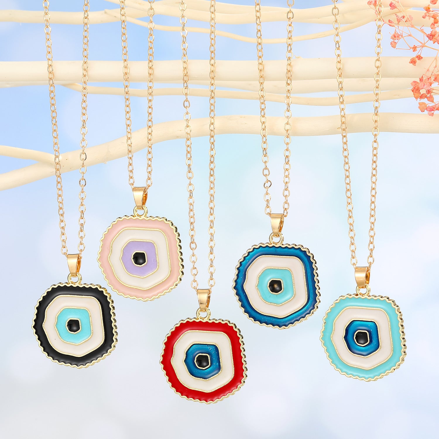 Fashion Devil's Eye Necklace Multi-layer Round – Jewelry Gift Ideas — 1