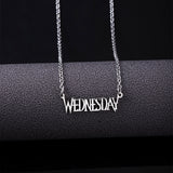 Wednesday Alphabet Stainless Steel Pendant – Jewelry Gift Ideas — 5