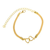 Anklet Fashion Flat Chain Two Hearts – Stylish Gifts — 4
