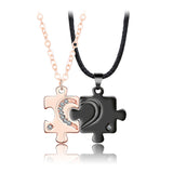 Love Puzzle Couple Necklace A Pair Of Simple – Gifts for Couples — 6