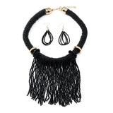 Ethnic Style Tassel Bead Necklace And Earrings Suite – Stylish Gifts — 12