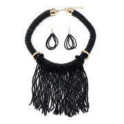Ethnic Style Tassel Bead Necklace And Earrings Suite – Stylish Gifts — 12