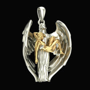 Vintage Jesus Wings Redemption Men's Necklace – Jewelry Gift Ideas — 1