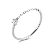 Sterling Silver Irregular Rainbow Zircon Marquise – Meaningful Gifts — 6