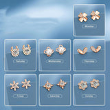 Women's Fashion Sterling Silver Pin Earrings Set – Stylish Gifts — 2