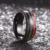 Opal Ruby Black Meteorite Ring – Meaningful Gifts — 2