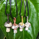 Natural Crystal Mushroom Pendant Necklace – Jewelry Gift Ideas — 8