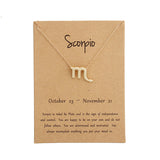 Zodiac Simple Gold Alloy Pendant Necklace – Jewelry Gift Ideas — 8