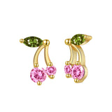 S925 Sterling Silver Cherry Pendant Earrings – Jewelry Gift Ideas — 5
