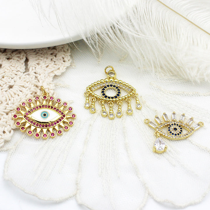Exaggerated Micro Inlaid Zircon Eyes Hanging – Jewelry Gift Ideas — 1