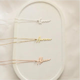 Handmade Vertical Name Signature Letter Necklace – Jewelry Gift Ideas — 7