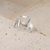 Titanium Steel Ornament Sausage Dog Adjustable Ring – Dog Lover Gifts — 10