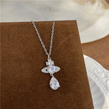 Luxury Gift Plane Full Of Diamond Saturn Necklace – Jewelry Gift Ideas — 3