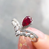 Women's Fashion Simple Ruby Crown Ring – Stylish Gifts — 4