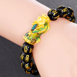 Gold Bead Bracelet Six-character Mantra Agate – Jewelry Gift Ideas — 1