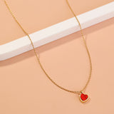 Red Heart Clavicle Chain Pendant – Jewelry Gift Ideas — 3