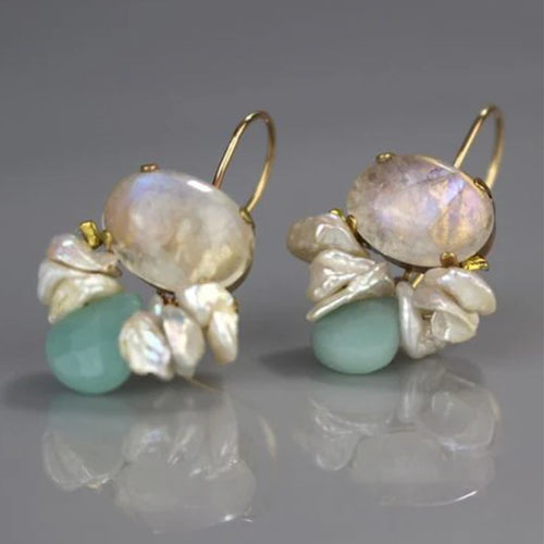 Creative Opal Geometric Inlaid Pearl Two-tone – Holiday Gift Ideas — 1