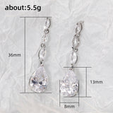 French Horse Eye Zircon Earrings Female Pear – Gifts for Her — 3