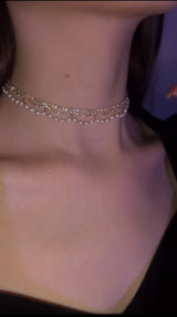 Pearl Chain Necklace Collarbone Chain Choker – Jewelry Gift Ideas — 4