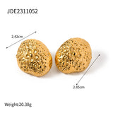Gold Stainless Steel Hammer Patterned Flower – Small Gift Ideas — 2