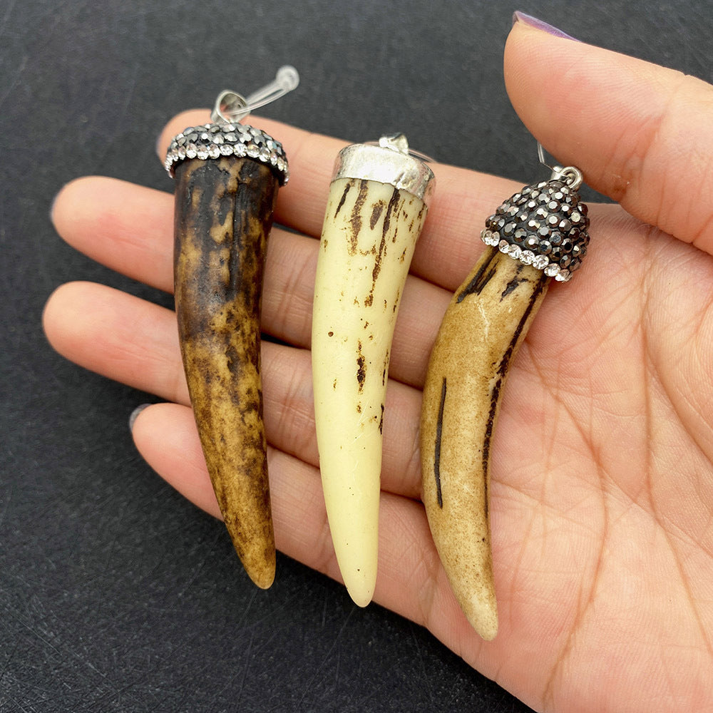 Natural Stone Resin Beef Bone Chilli Pendant – Jewelry Gift Ideas — 1