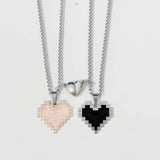 2pcs Magnetic Heart-shaped Mosaic Necklace Fashion – Gifts for Couples — 6