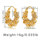 Spring Winding Design Personalized Earrings – Unique Gift Ideas — 9