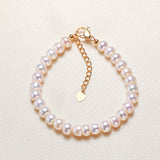 Freshwater Pearl Plain White Bracelet – Jewelry Gift Ideas — 1