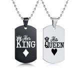 Her King His Queen Stainless Steel Dog Tags – Jewelry Gift Ideas — 1