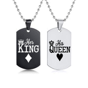Her King His Queen Stainless Steel Dog Tags – Jewelry Gift Ideas — 1