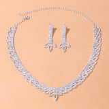 Light Luxury Bridal Necklace Earrings Set Wedding – Stylish Gifts — 2