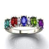Simplified Geometric Colored Zircon Ring Female – Gifts for Her — 3