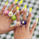 Big Acrylic Colorful Flower Women Ring Aesthetic – Jewelry Gift Ideas — 1