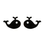 Water Jet Whale Stud Earrings Stainless Steel Net – Jewelry Gift Ideas — 6