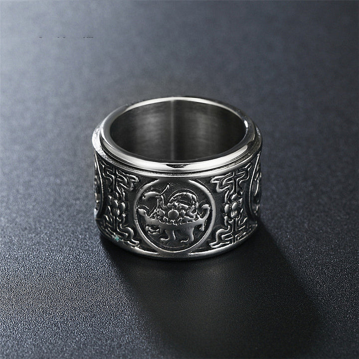 Men's Titanium Steel Cast Ring Turning Ring – Gifts for Him — 1