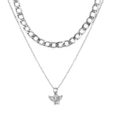 Women's Hip Hop Punk Angel Pendant Double Layer – Jewelry Gift Ideas — 4