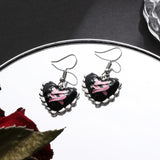 Locked Heart Lava Heart Dark Earrings – Unique Gift Ideas — 3