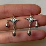 Sterling Silver Needle Star River Evening Stud – Gifts for Her — 2