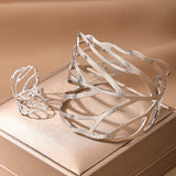 Creative Metal Design Sense Hollow Leaves Opening – Jewelry Gift Ideas — 5