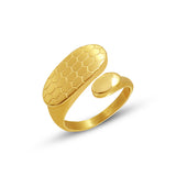 Frigid Wind Shaped Honeycomb Mesh Ring Titanium – Meaningful Gifts — 5