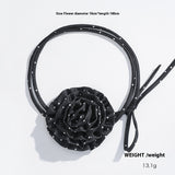 Chiffon Polka Dots Rose Necklace Female – Jewelry Gift Ideas — 14