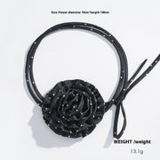 Chiffon Polka Dots Rose Necklace Female – Jewelry Gift Ideas — 14