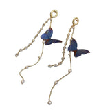 Silver Post Bow Knot Star Pearl Tassel Earrings – Holiday Gift Ideas — 4