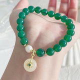 Ancient Style Green Agate Bracelet Female – Stylish Gifts — 1
