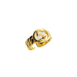 Gold Ring Female Retro Diamond Set Simple French – Gifts for Her — 11